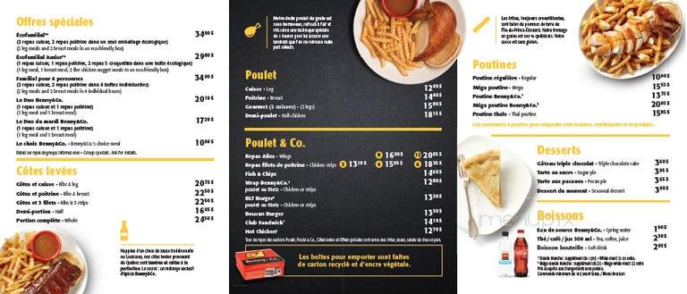Benny & Co - Montreal, QC menu_pic