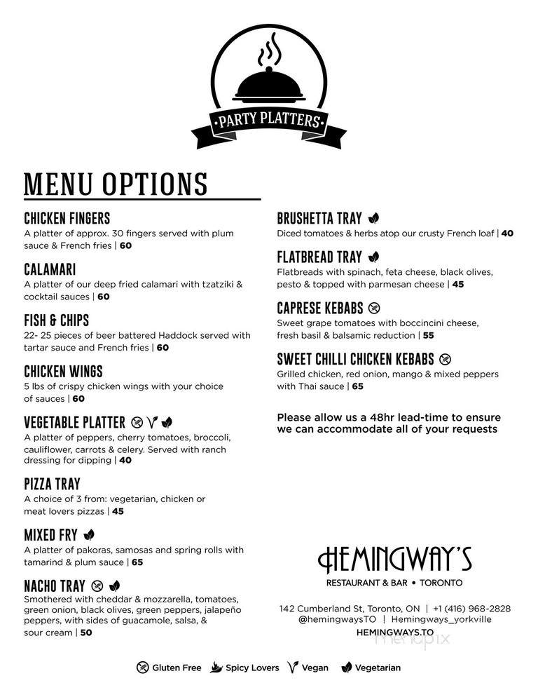 Hemingway's Restaurant and Bar - Toronto, ON