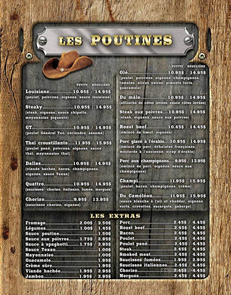 Cameleon Cafe-bistro - Sherbrooke, QC menu_pic