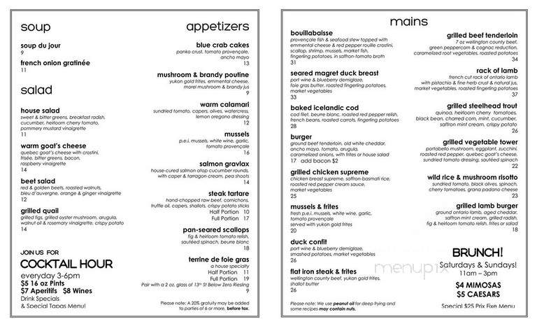 Bodega Restaurant - Toronto, ON menu_pic