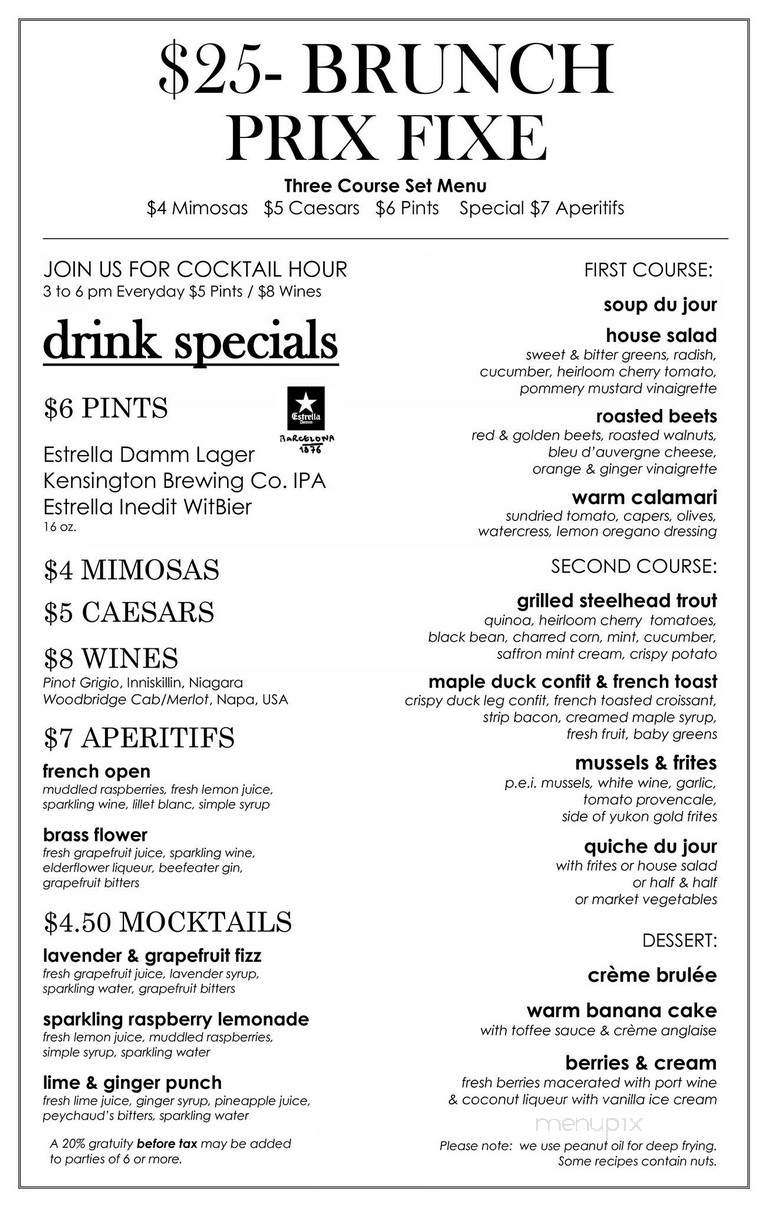 Bodega Restaurant - Toronto, ON menu_pic