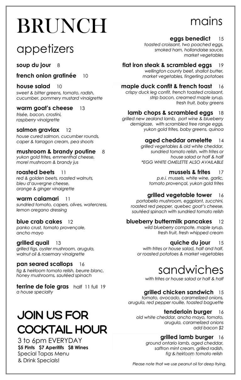 Bodega Restaurant - Toronto, ON menu_pic