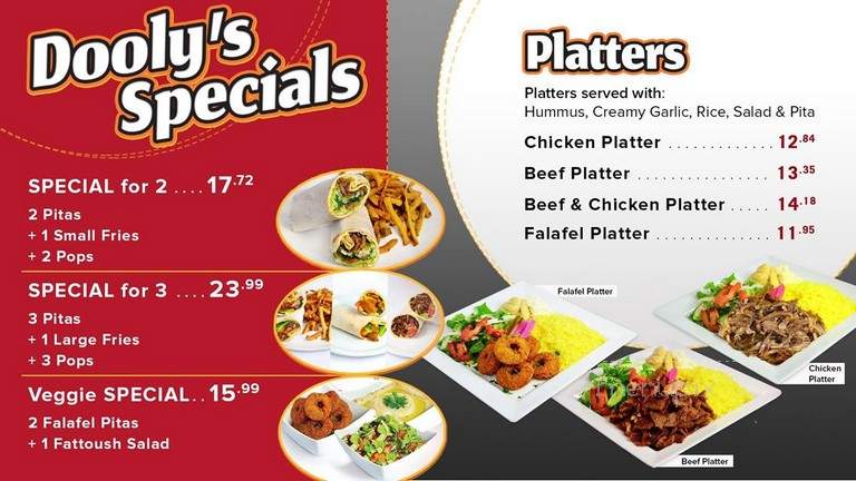 Dooly's Middle Eastern Food - London, ON menu_pic