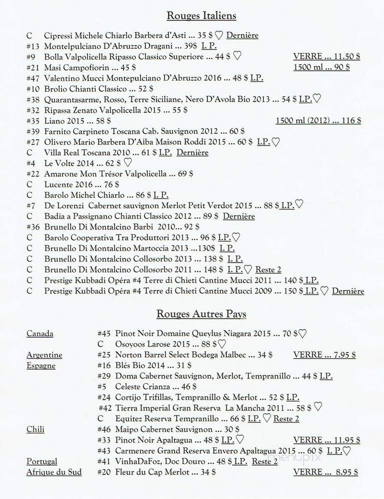Steakerie Le Sainte Marie - Terrebonne, QC menu_pic