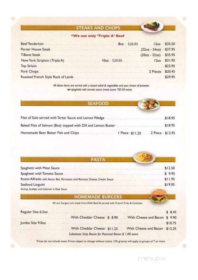 Tulip Restaurant - Toronto, ON menu_pic