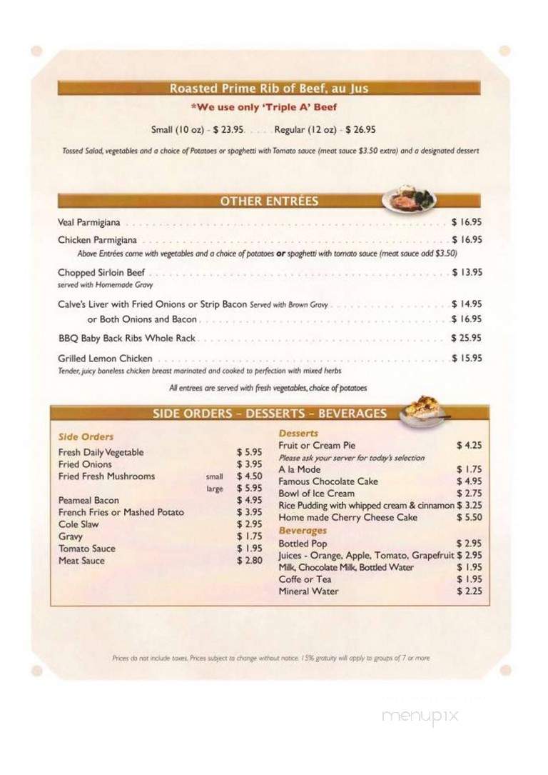 Tulip Restaurant - Toronto, ON menu_pic
