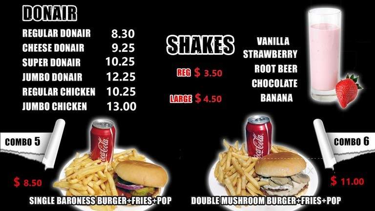 Queen Donair - Edmonton, AB menu_pic