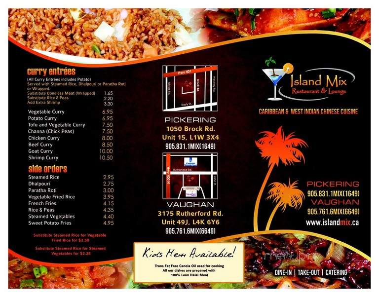 Island Mix Restaurant - Vaughan, ON menu_pic