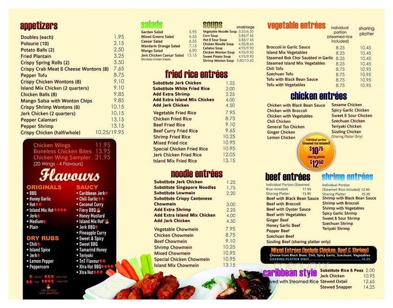 Island Mix Restaurant - Vaughan, ON menu_pic