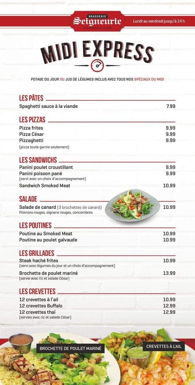 Brasserie Le Dauphin - Sherbrooke, QC menu_pic