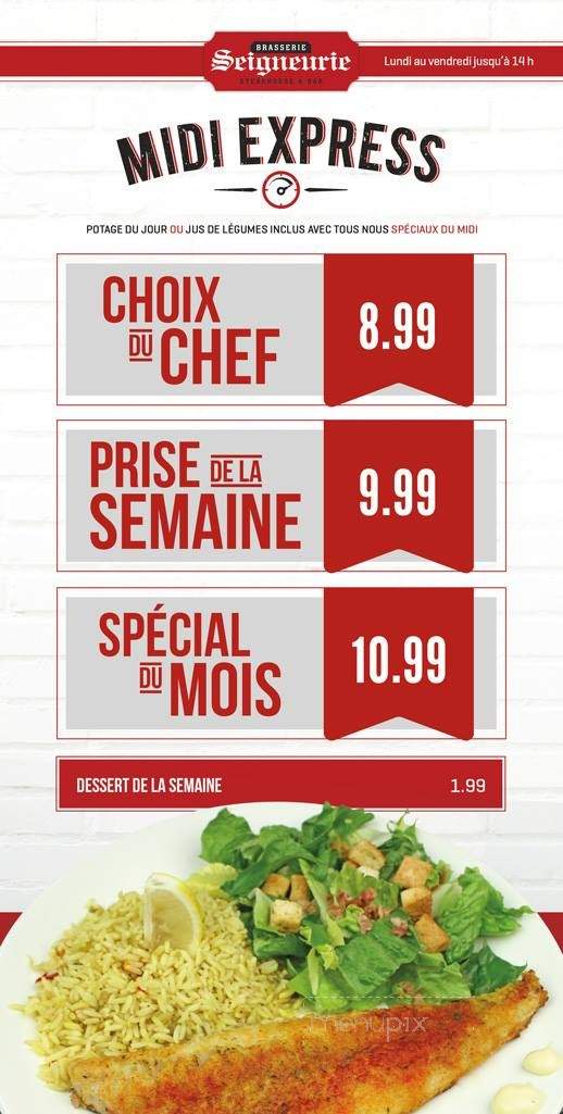 Brasserie Le Dauphin - Sherbrooke, QC menu_pic