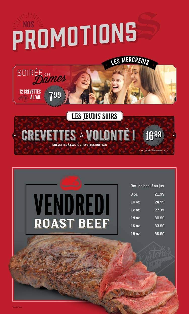 Brasserie Le Dauphin - Sherbrooke, QC menu_pic