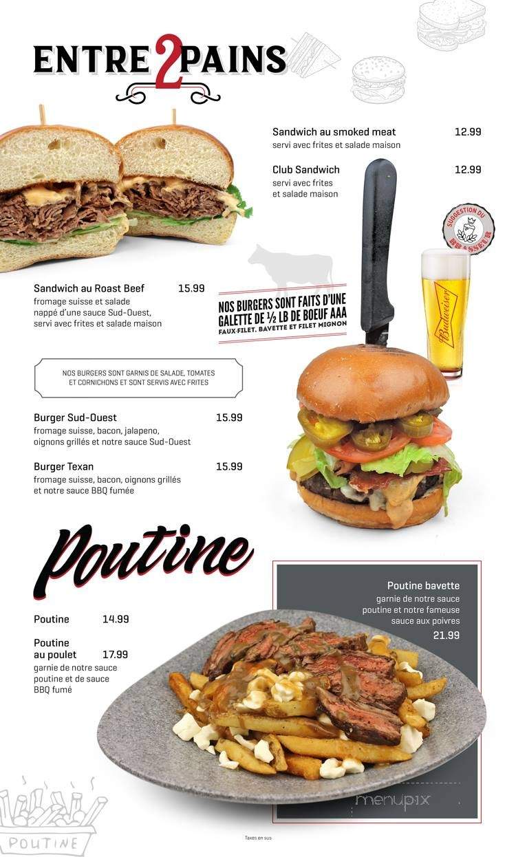 Brasserie Le Dauphin - Sherbrooke, QC menu_pic