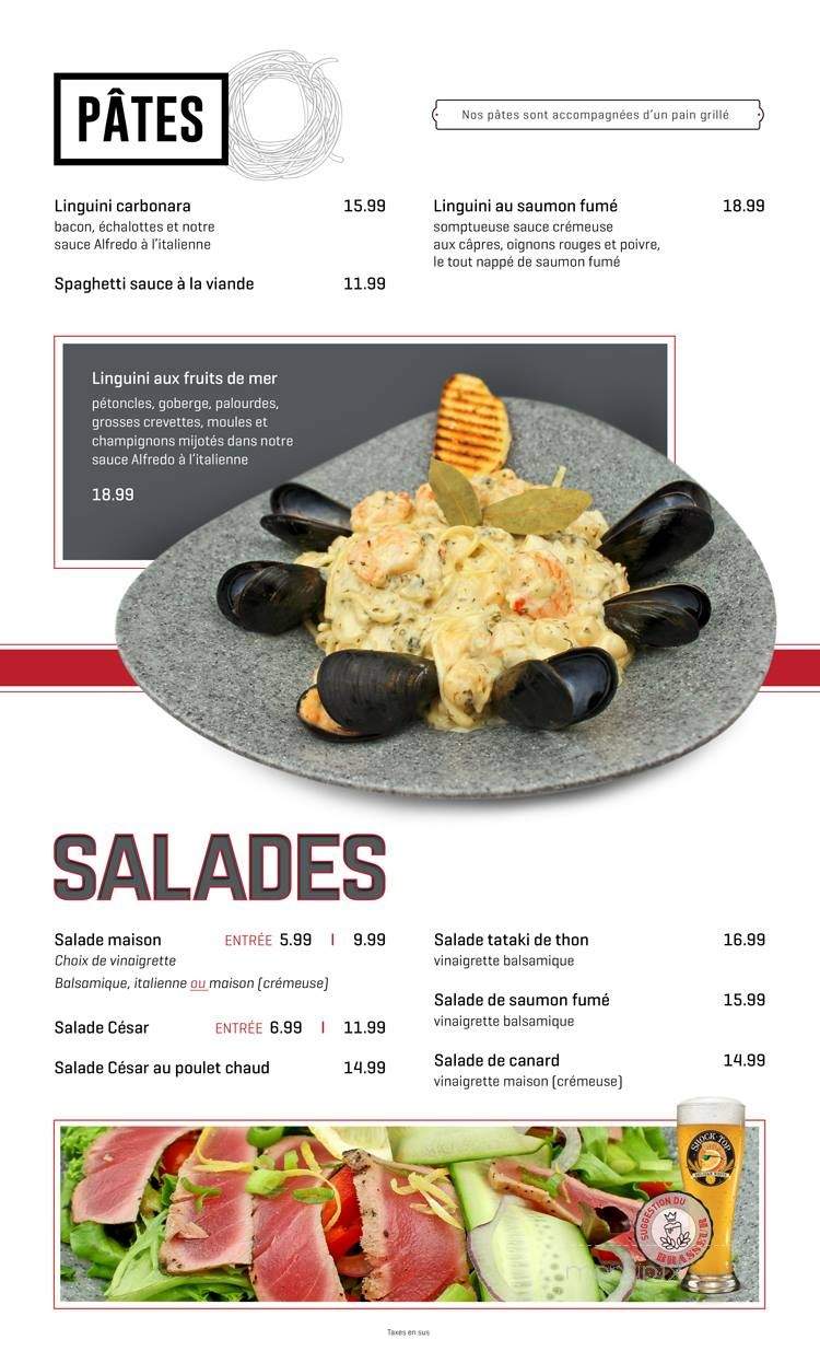 Brasserie Le Dauphin - Sherbrooke, QC menu_pic