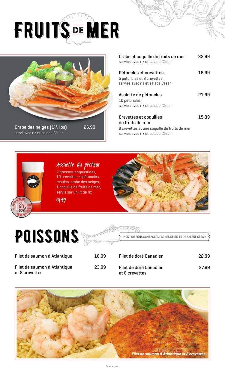 Brasserie Le Dauphin - Sherbrooke, QC menu_pic