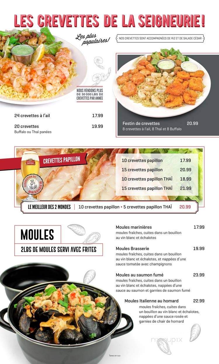 Brasserie Le Dauphin - Sherbrooke, QC menu_pic