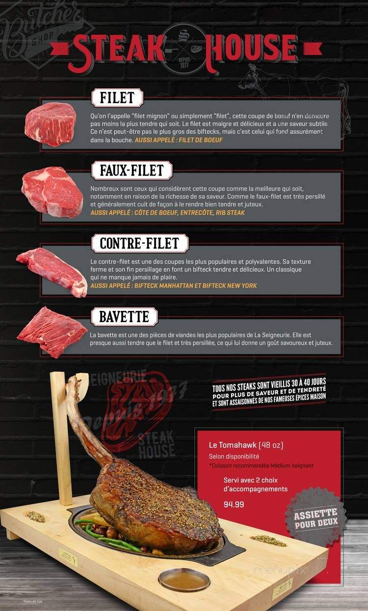 Brasserie Le Dauphin - Sherbrooke, QC menu_pic