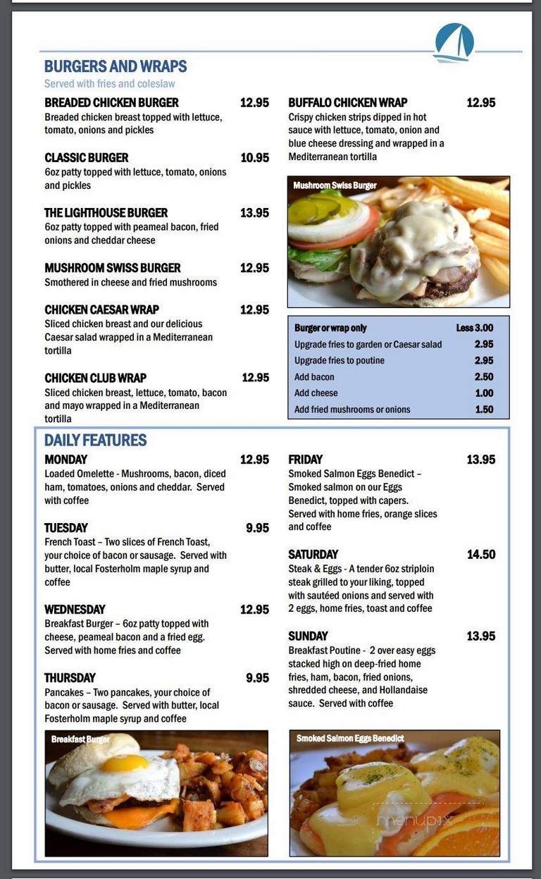 Picton Harbour Inn - Picton, ON menu_pic