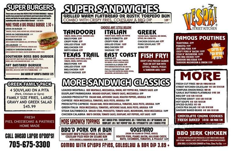 Vespa Panini - Sudbury, ON menu_pic