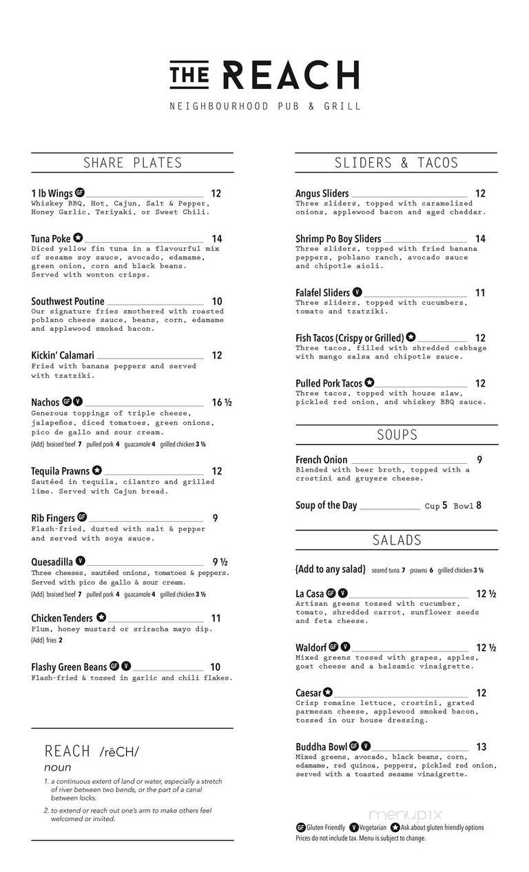 Fox's Reach Pub & Grill - Maple Ridge, BC menu_pic