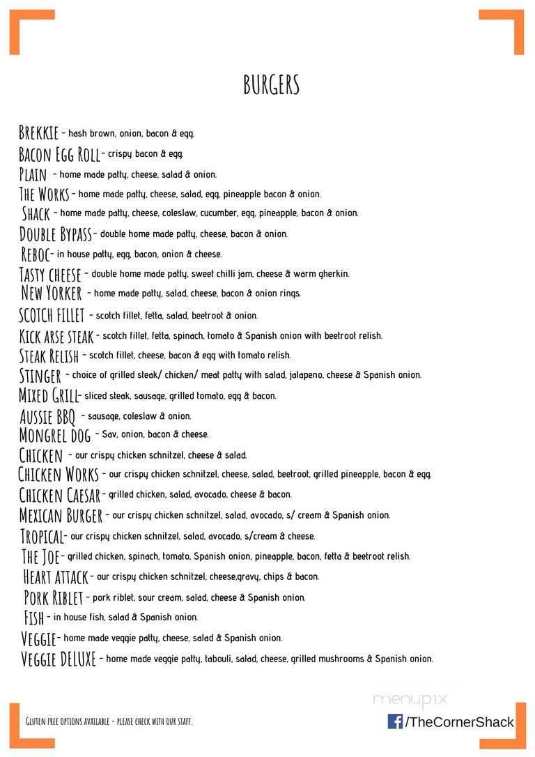 A One Corner Restaurant - Tamworth, ON menu_pic