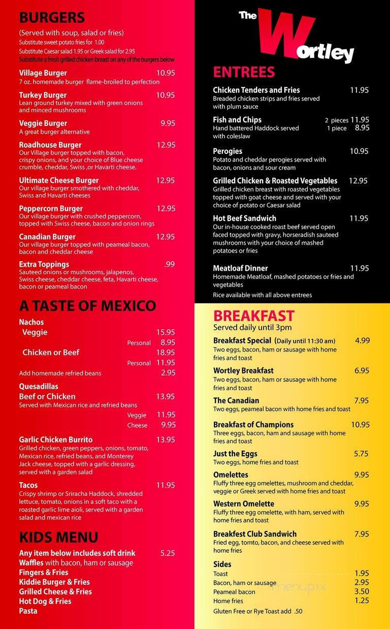 The Wortley Roadhouse - London, ON menu_pic