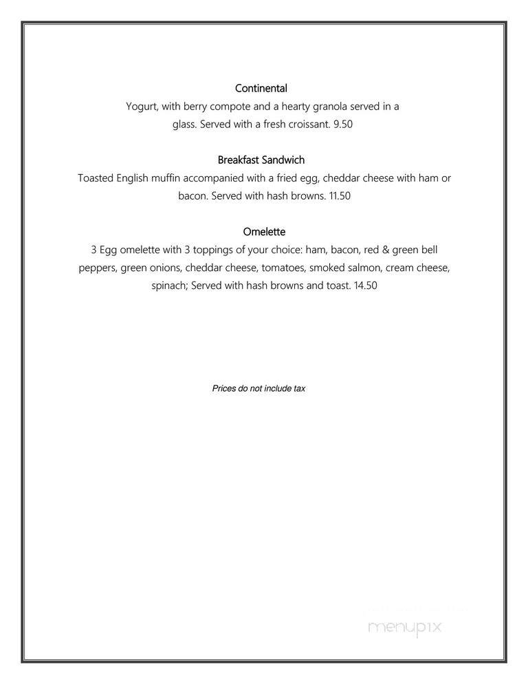 Tsa-Kwa-Luten Oceanfront Resort at Cape Mudge - Quadra Island, BC menu_pic