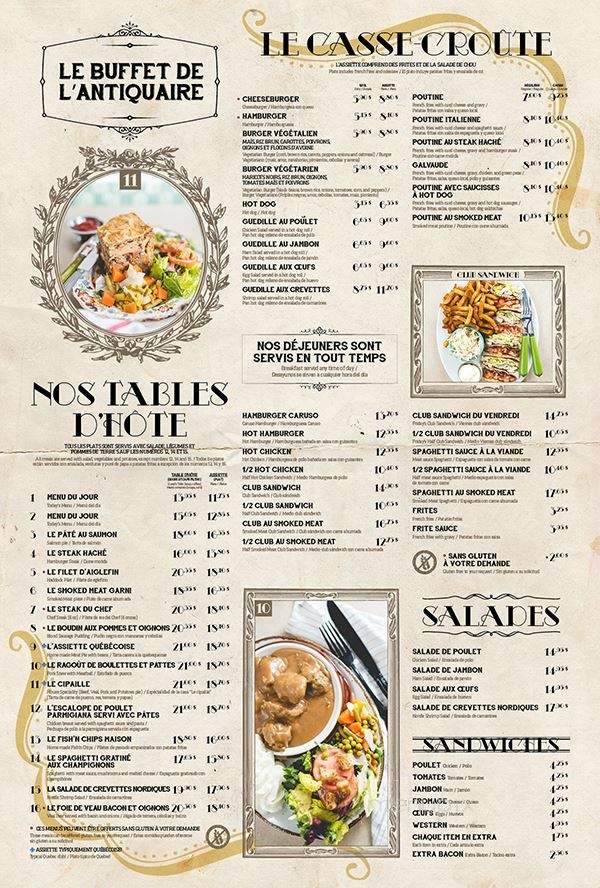 Buffet de L'Antiquaire - Quebec, QC menu_pic