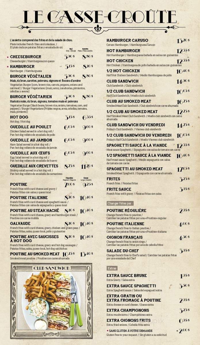 Buffet de L'Antiquaire - Quebec, QC menu_pic