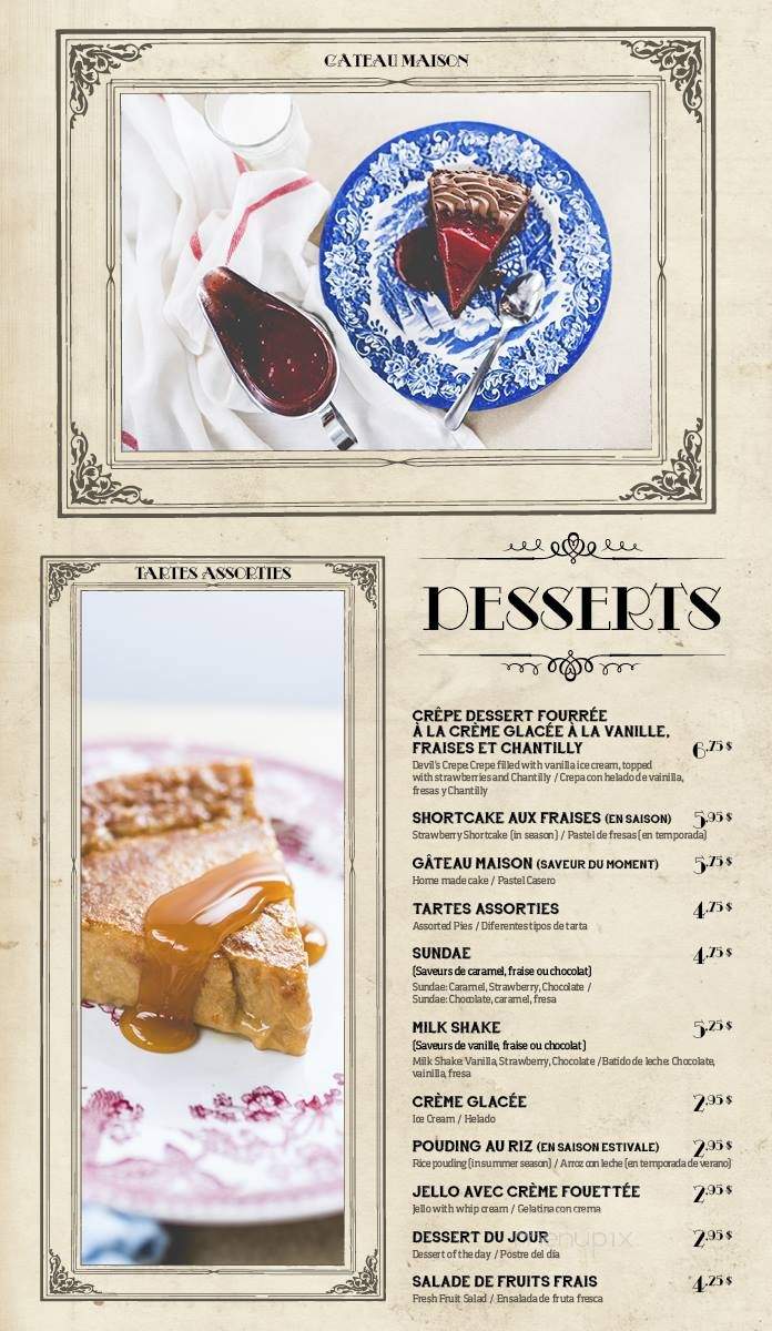 Buffet de L'Antiquaire - Quebec, QC menu_pic