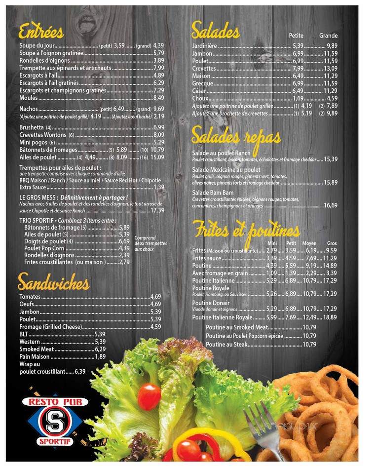 Restaurant Sportif - Saint Quentin, NB