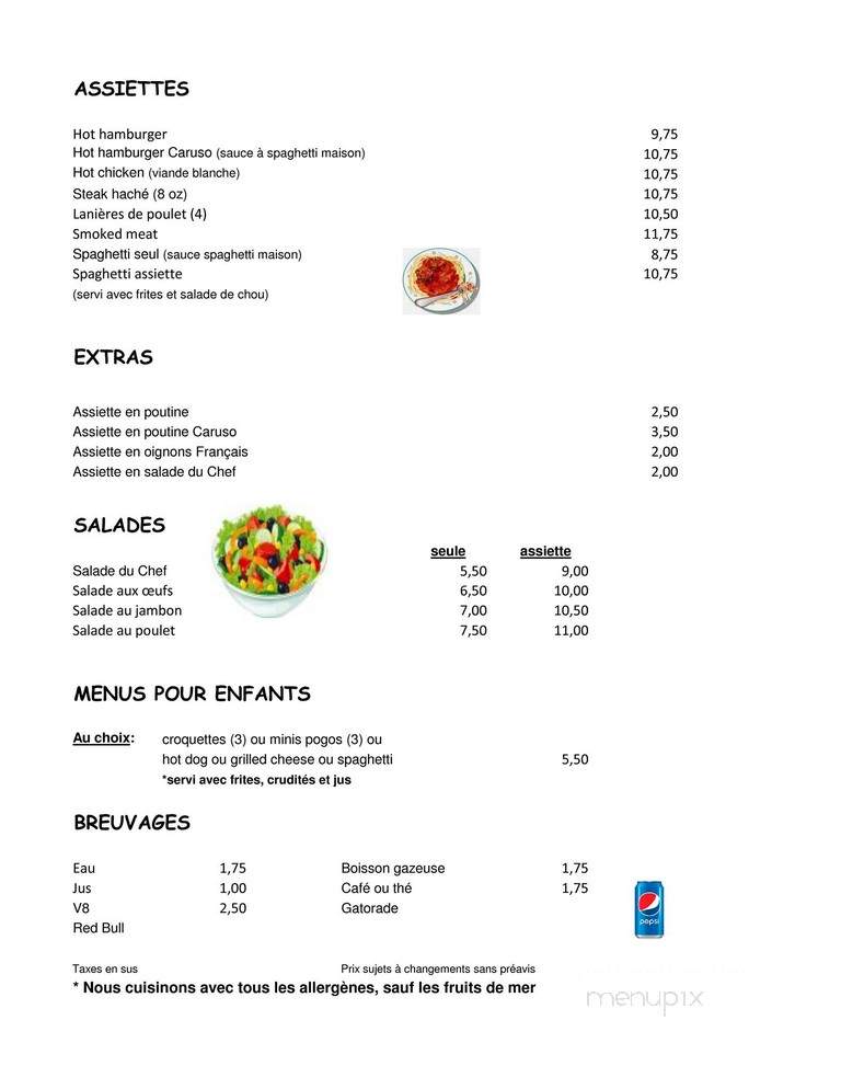 Casse-Croute de Neuville - Neuville, QC menu_pic