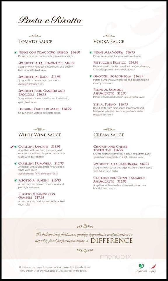 Santo's Italian Cuisine - Markham, ON menu_pic