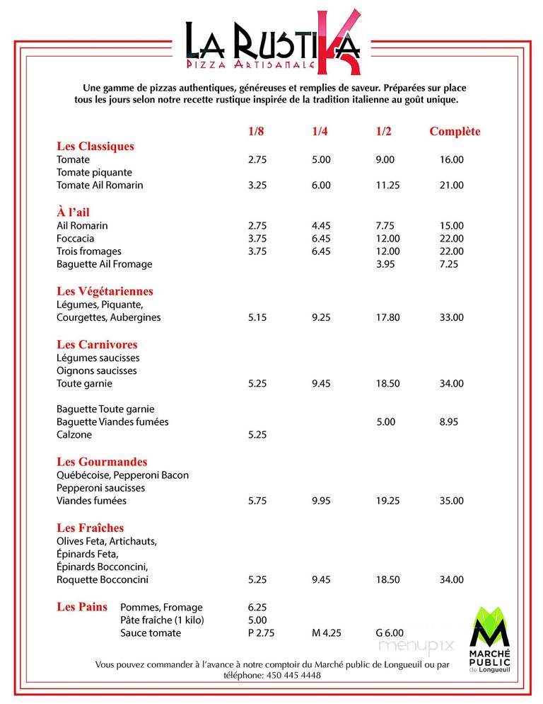 Pizza 2 pour 1 - Laval, QC menu_pic