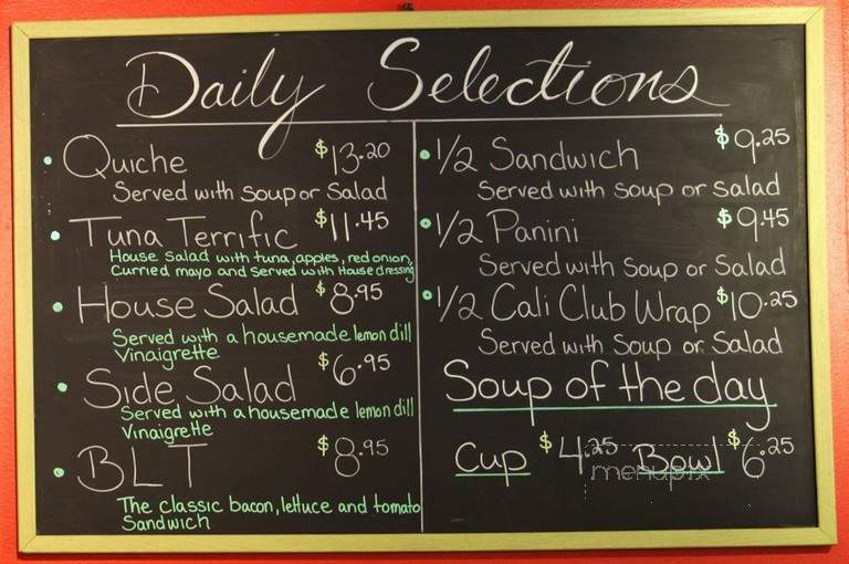 Sunflower Cafe - Surrey, BC menu_pic
