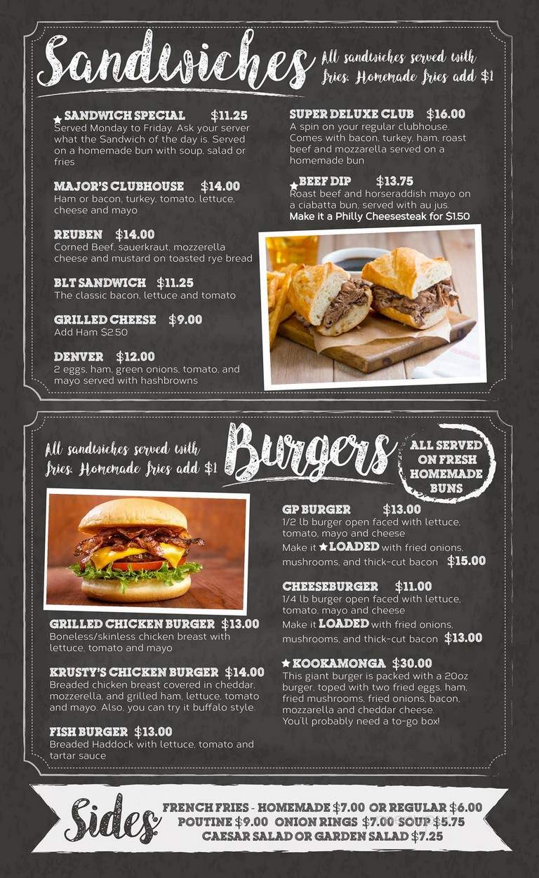 Major's Family Restaurant - Grande Prairie, AB menu_pic