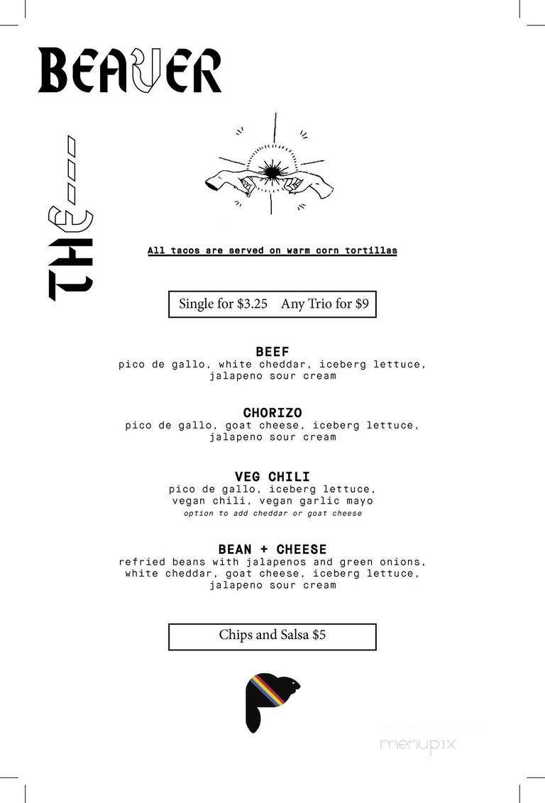 Beaver Foods-Roasters - Toronto, ON menu_pic