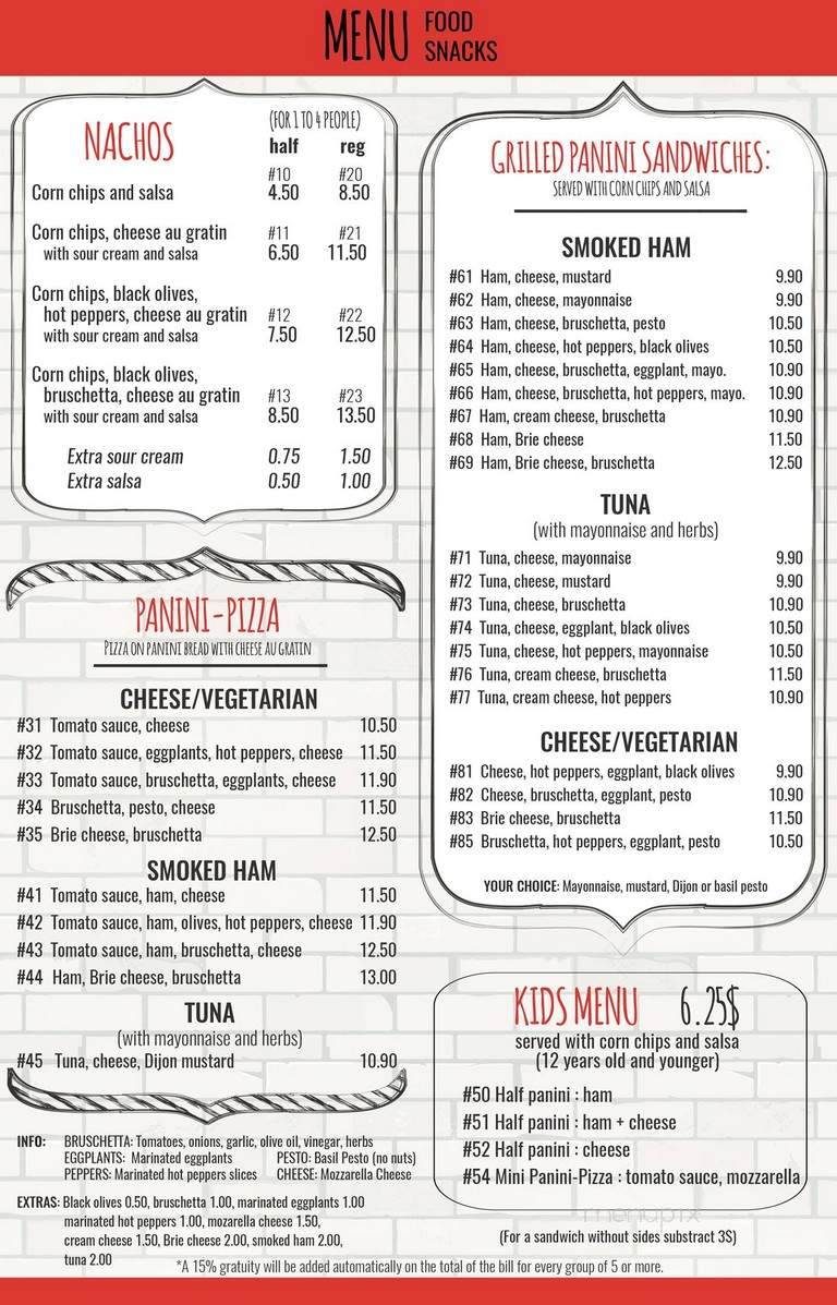 Ceramic Cafe Studio - Laval, QC menu_pic