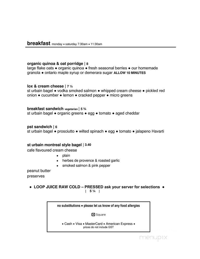 Riverdale Perk - Toronto, ON menu_pic