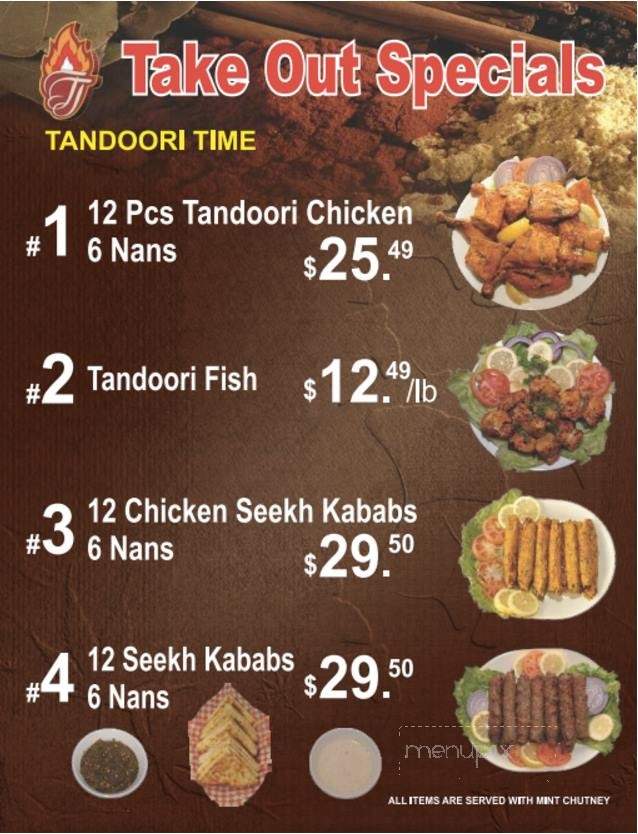 Tandoori Time - Maple, ON menu_pic