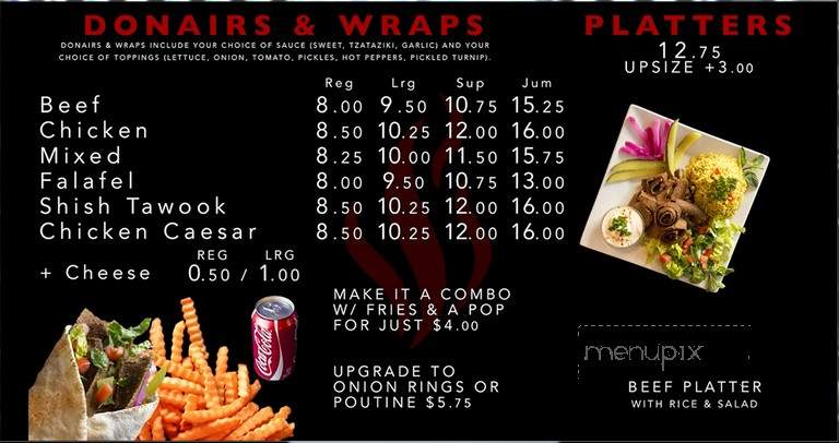 My Donair - Calgary, AB menu_pic