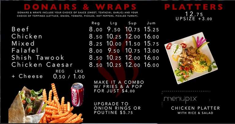 My Donair - Calgary, AB menu_pic