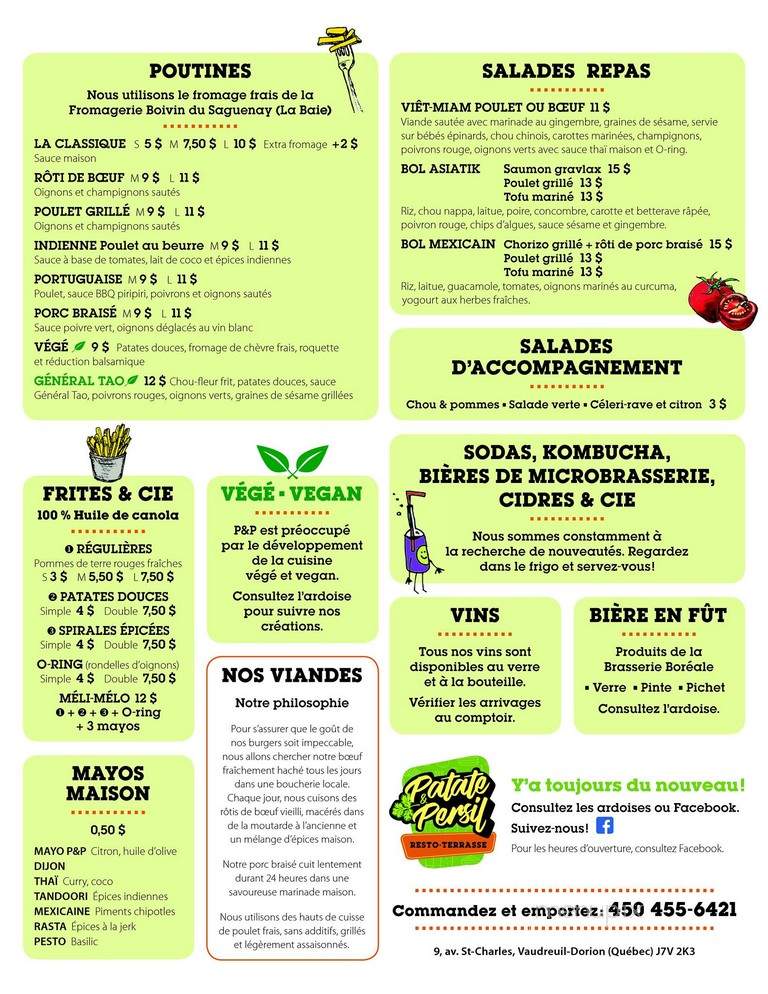 A La Patate Doree - Vaudreuil-Dorion, QC menu_pic