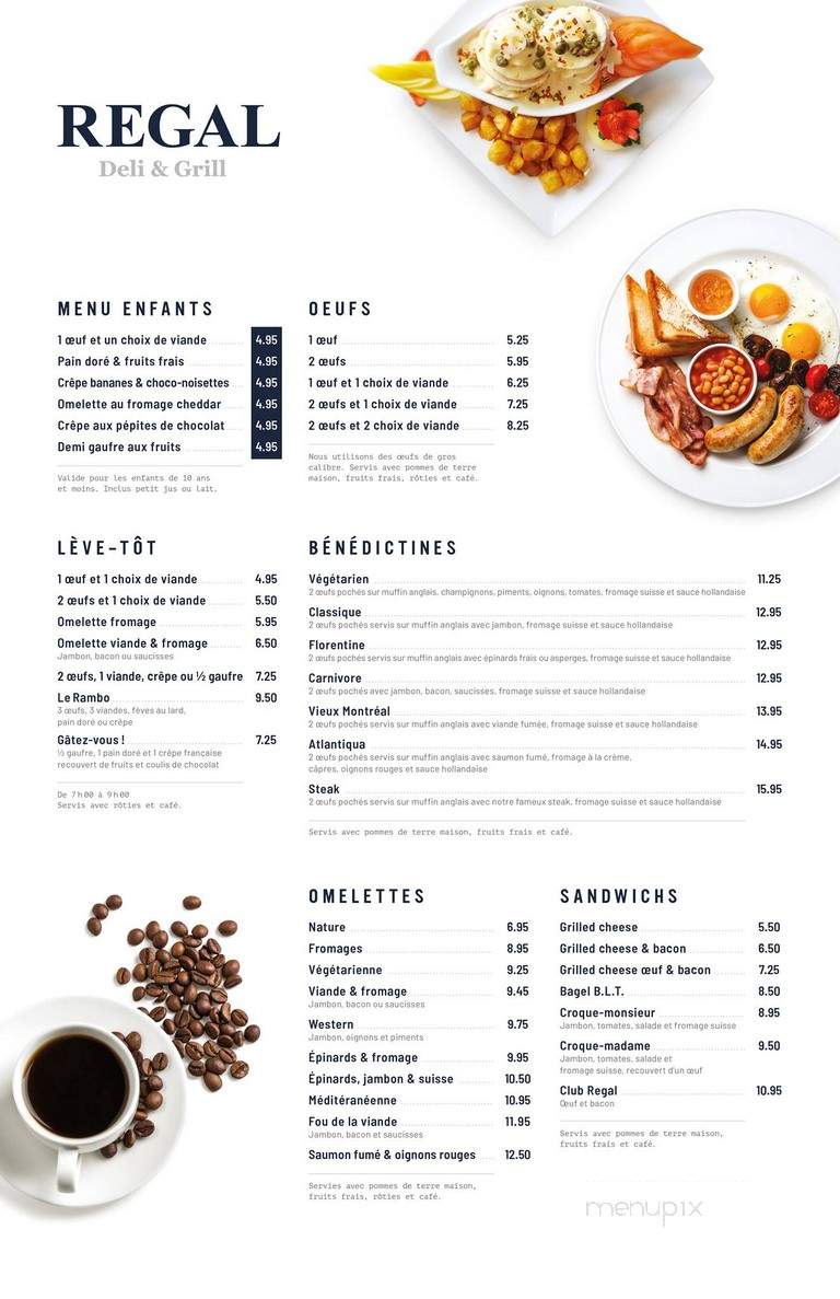 Restaurant Regal Delie & Grill - Brossard, QC menu_pic