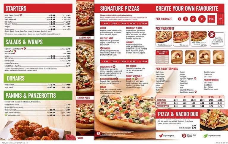 Pizza Delight - Saint John, NB menu_pic