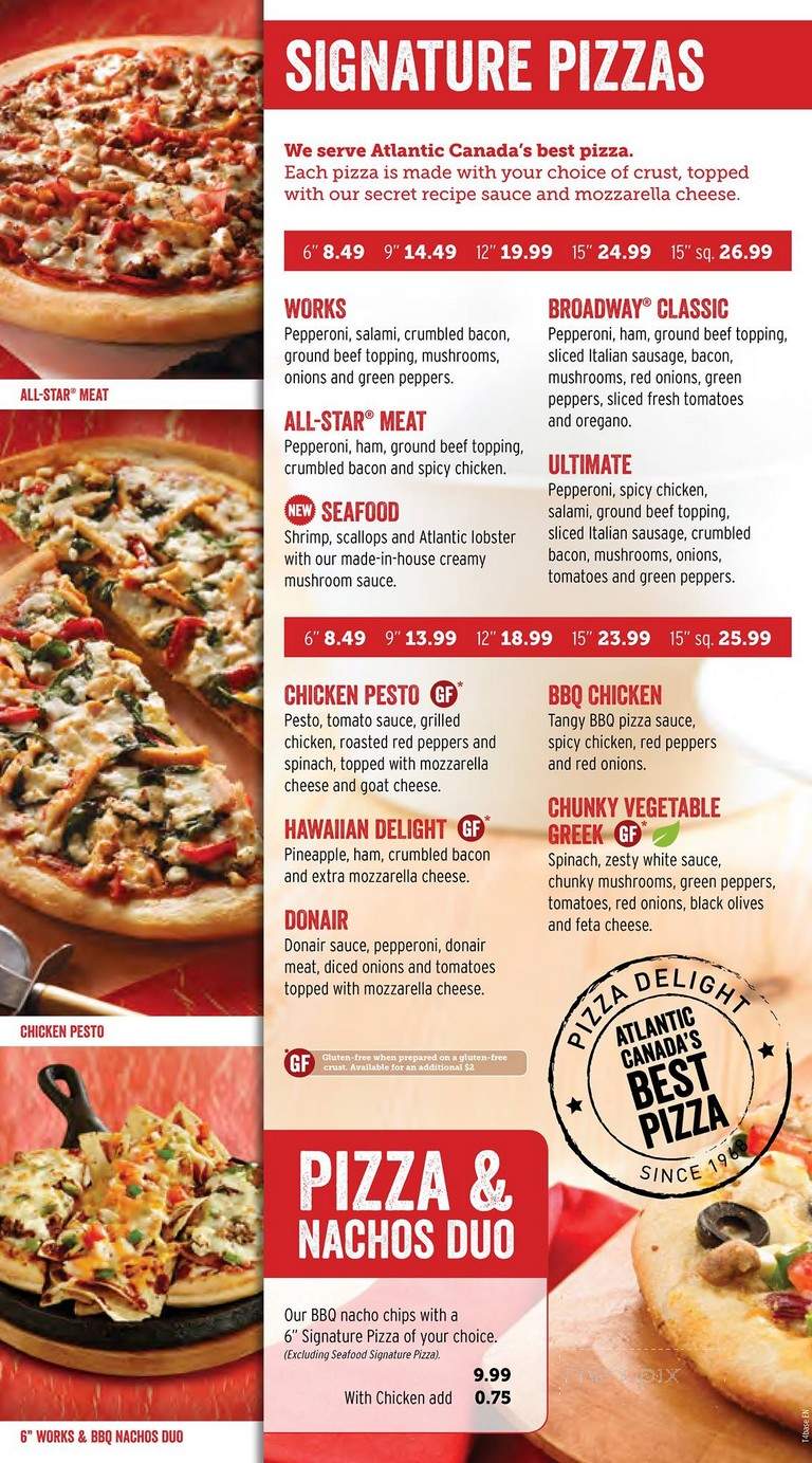 Pizza Delight - Saint John, NB menu_pic