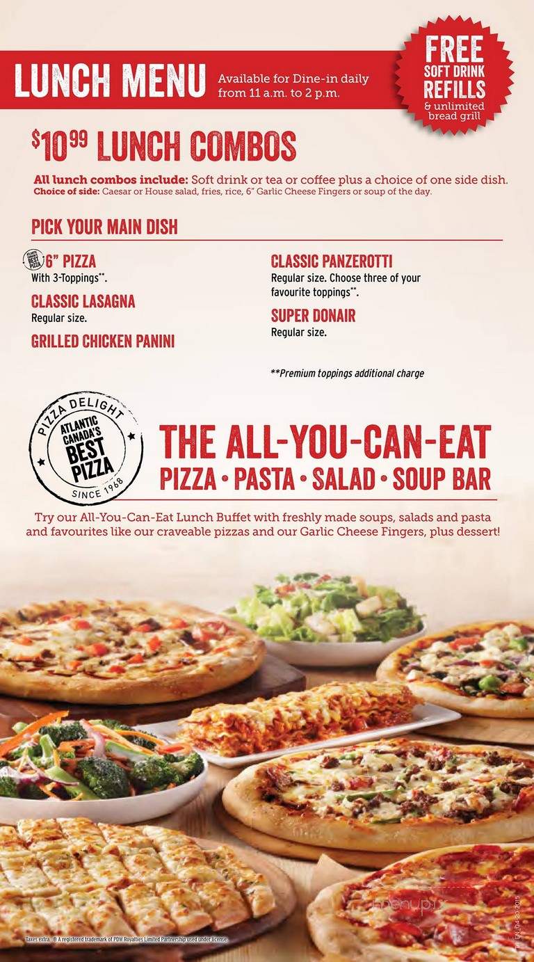 Pizza Delight - Saint John, NB menu_pic