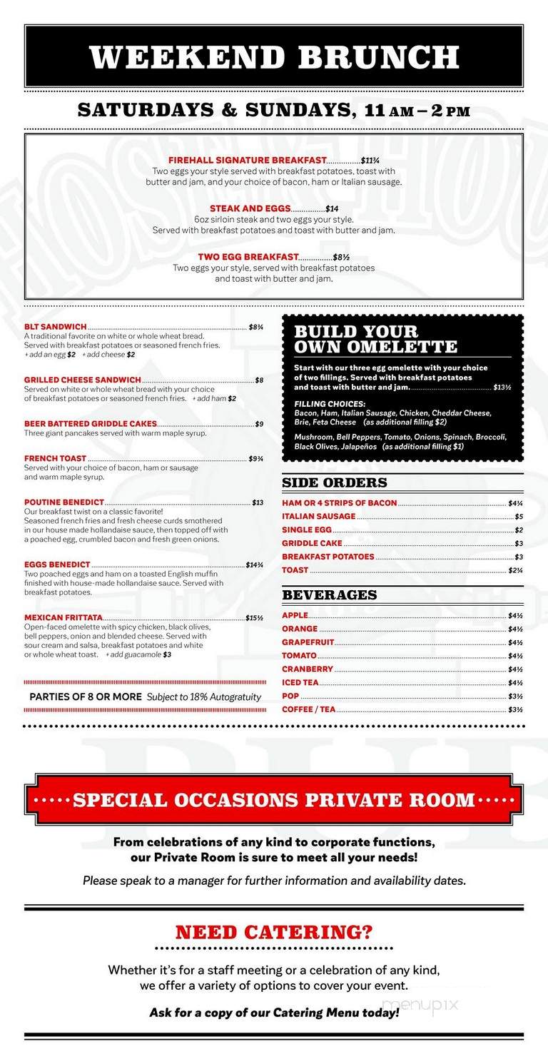 Hose & Hound Neighborhood Pub - Calgary, AB menu_pic