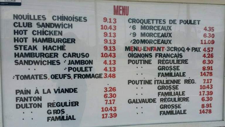 Casse-Croute Chez Micheline - Saint-Augustin, QC menu_pic