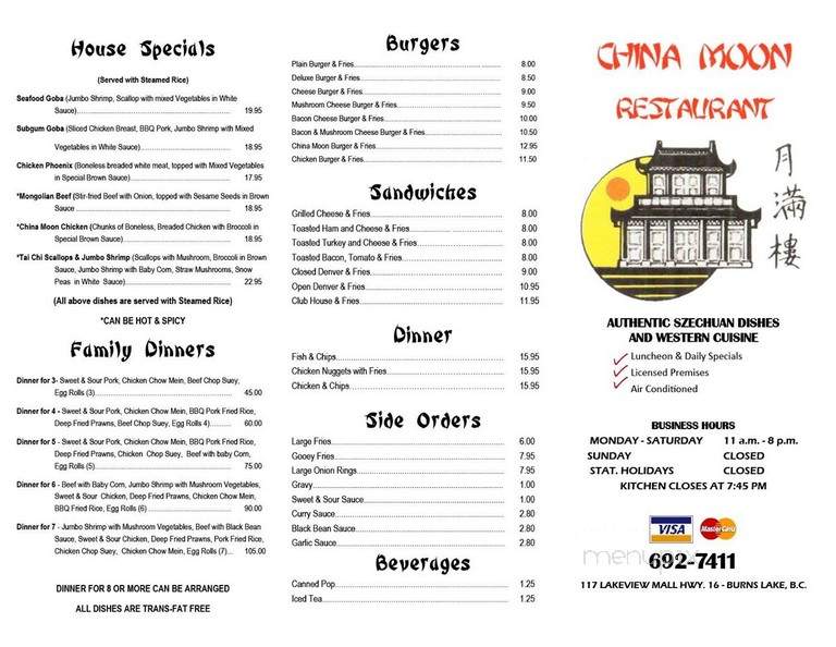 China Moon Restaurant - Burns Lake, BC menu_pic